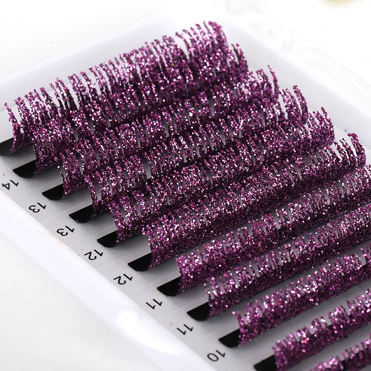 Lashes glitter corcra síneadh